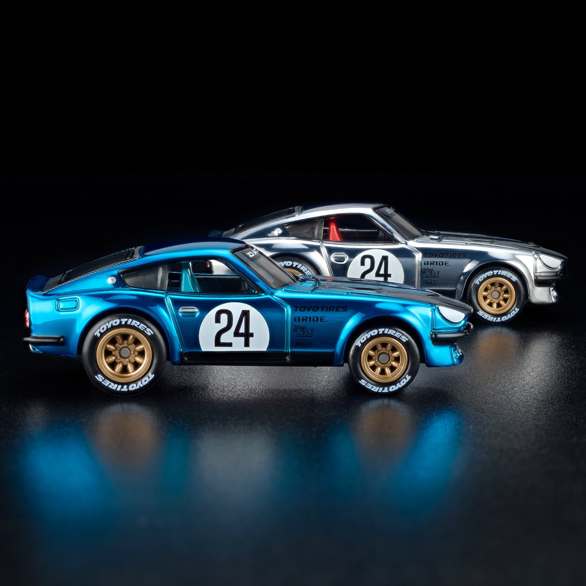 Hot Wheels RLC Exclusive Datsun 240Z (Spectraflame aqua, random chrome Chase)